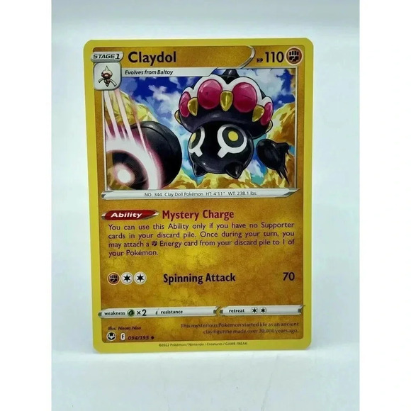 Claydol 094/195 Sword & Shield:Silver Tempest Non-Holo Pokémon TCG Mint Unplayed - Picture 1 of 6